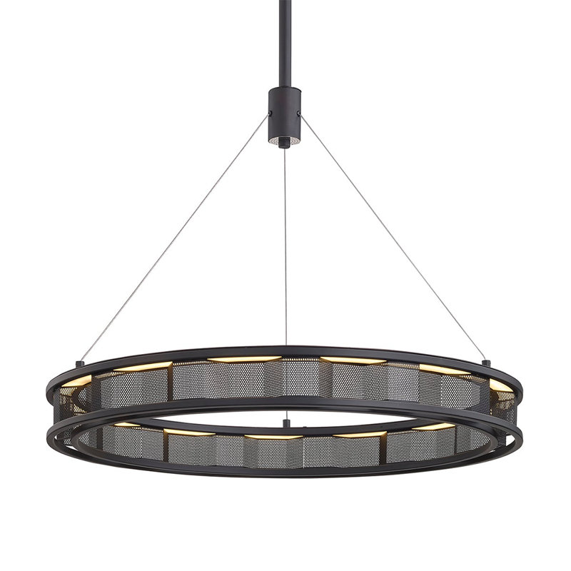 Luminaire suspendu géométrique 1 lumières unique Manrique, H 17,5 po x l 29 po x P 29 po