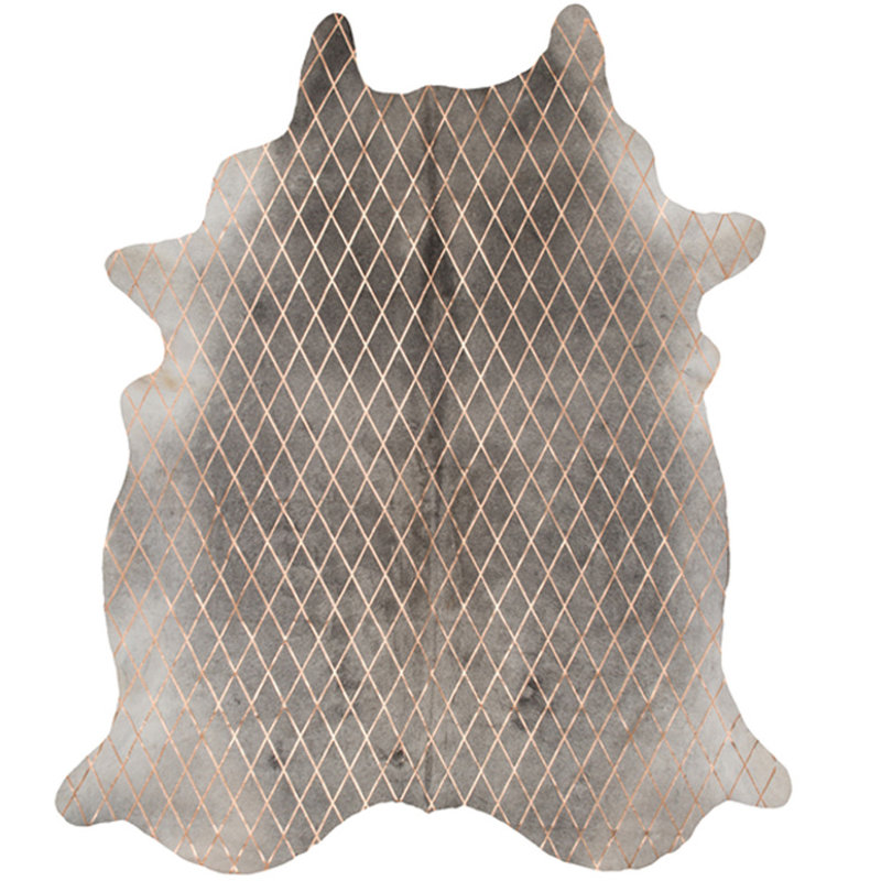 Arlequin Hide Cowhide Geometric Area Rug, Novelty 7' x 8'
