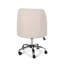 Chaise de bureau moderne en beige avec design ergonomique et roulettes avec dossier courbé
