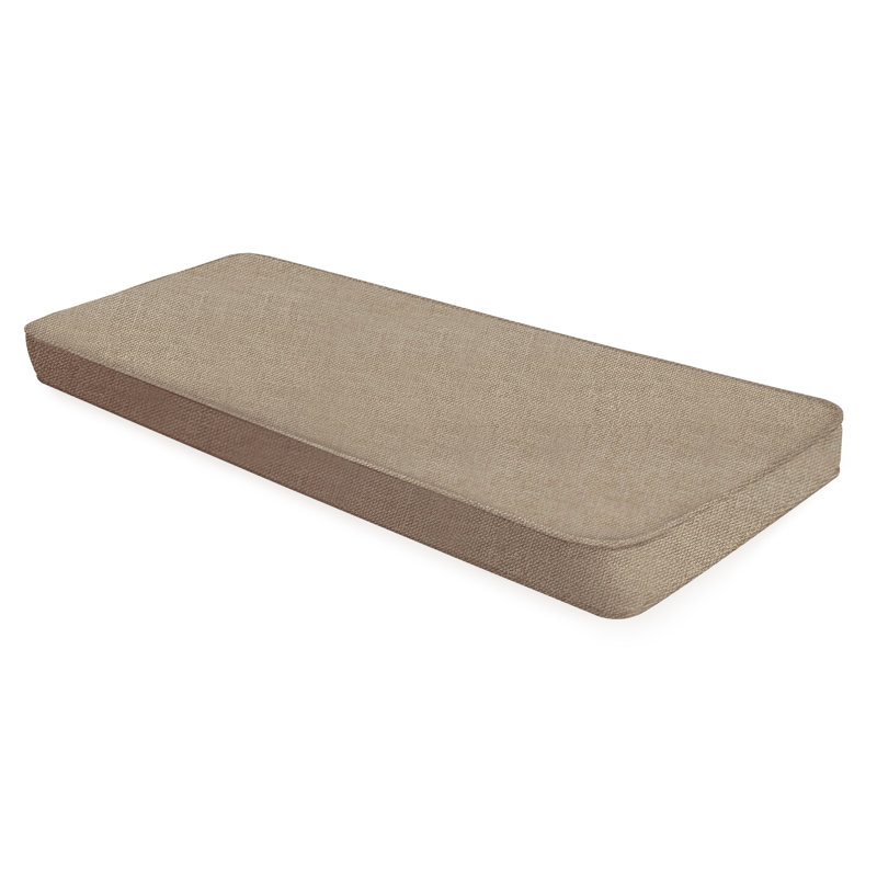 Coussin de banc de baie H 4 po - personnalisable pour une utilisation intérieure et extérieure, L 70 po x P 24 po, Sable