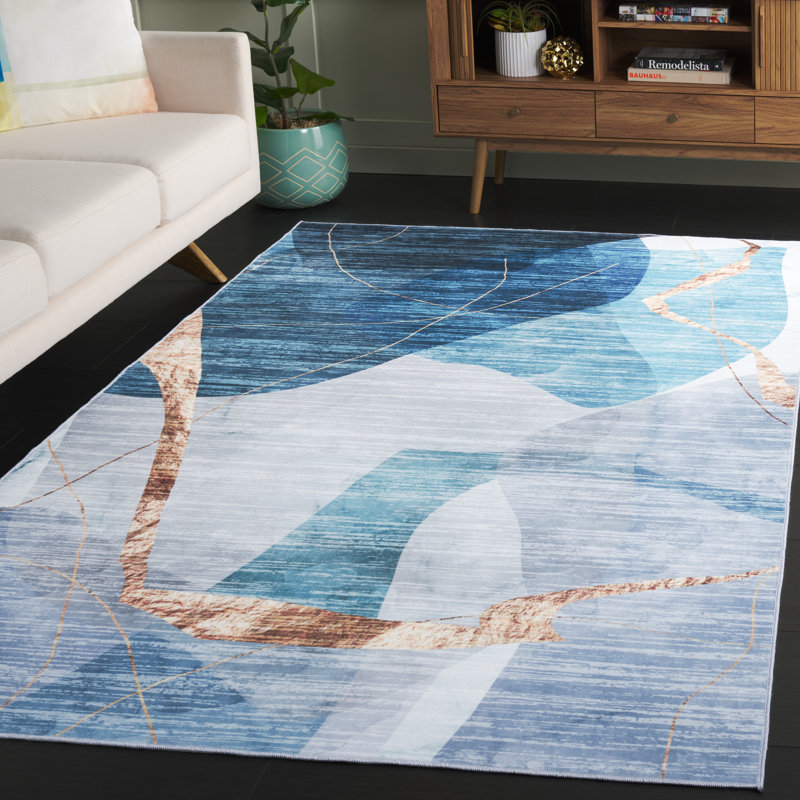 Josalina Monica Performance Machine Washable Abstract Rug, Rectangle 5' x 8'