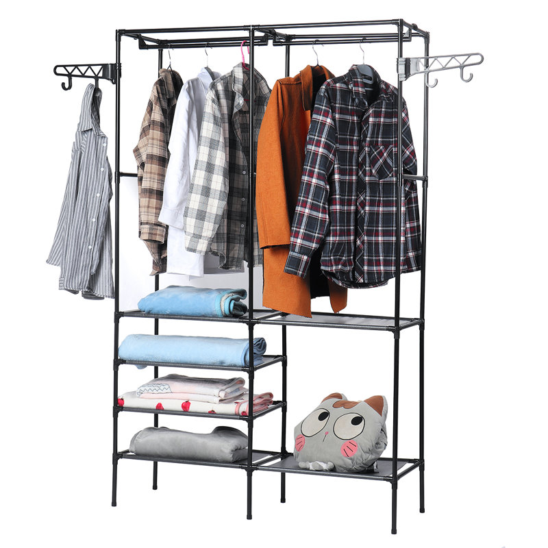 108cm Industrial Pipe Clothing Rack, Black