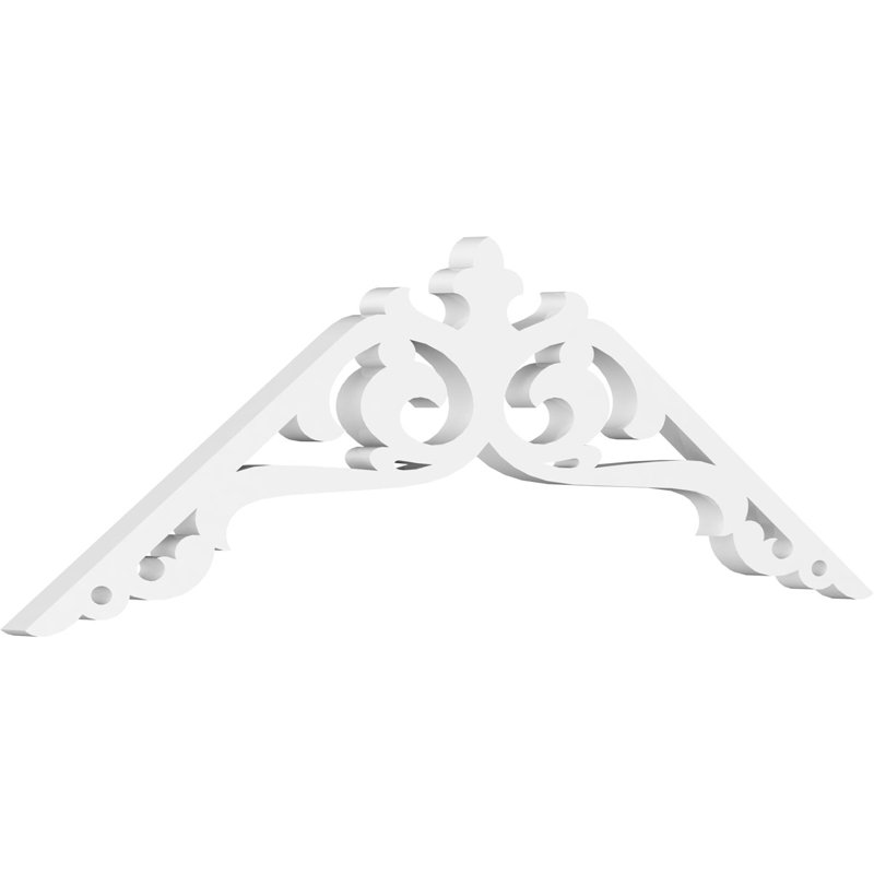 Pignon en PVC de qualité architecturale Amber, H 12 po x l 36 po x P 1 po, 8 / 12