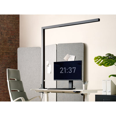 Metal LED Clamp-On Desk Lamp Black VOLANS