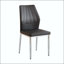 Chaise de salle à manger en polyuréthane noir et argent - ensemble de 4-647661367-647661368-647661373