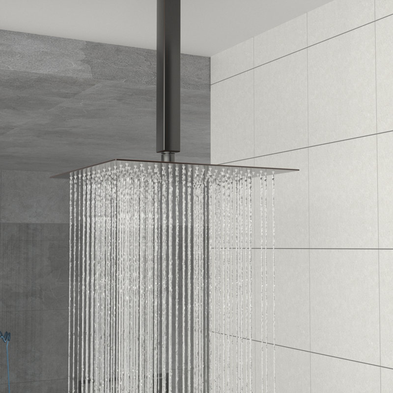 10" Wall Mount Rainfall Square Shower Head, Oil-Rubbed Bronze