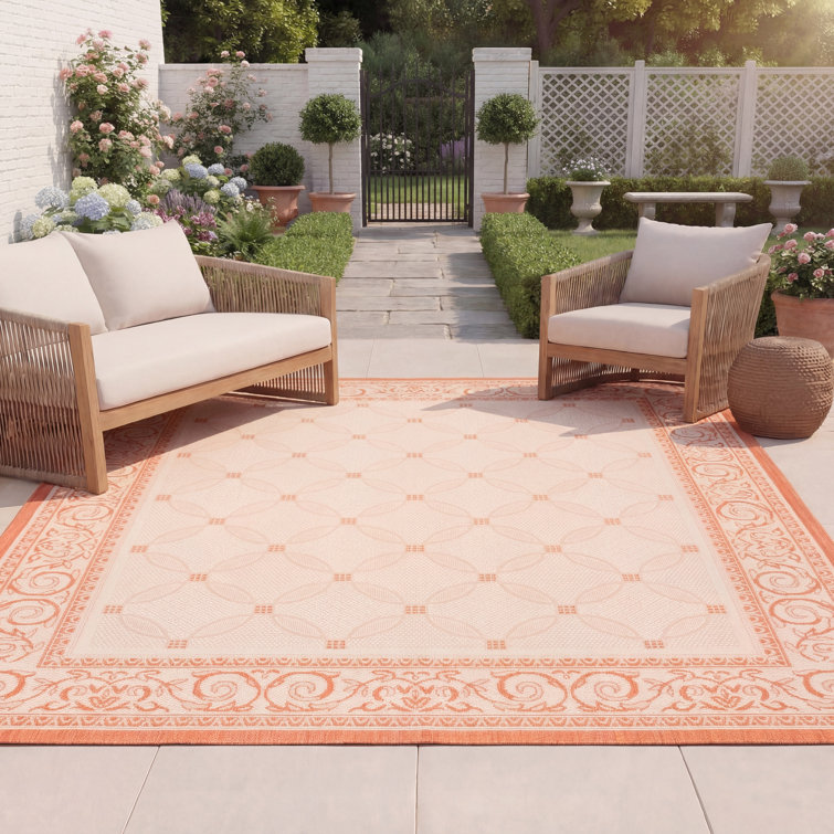 Bordeaux Oriental Natural/Terra Area Indoor/Outdoor Area Rug