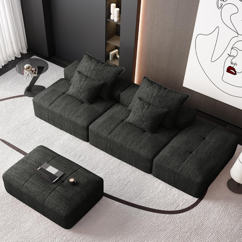 Canapé modulaire surdimensionné Modern, Noir