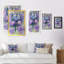 «Abstract Blue Iris Flower», reproduction d'art sur toile traditionnelle-899585496-899585495