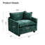 Fauteuil d'appoint surdimensionné en chenille de couleur nuage de 42 po Schmucker-124761209