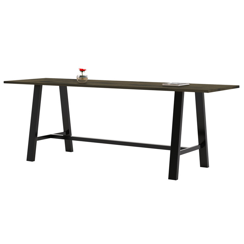 Midtown Solid Wood Breakroom Table, 41" H x 120" L x 36" W, Barnwood