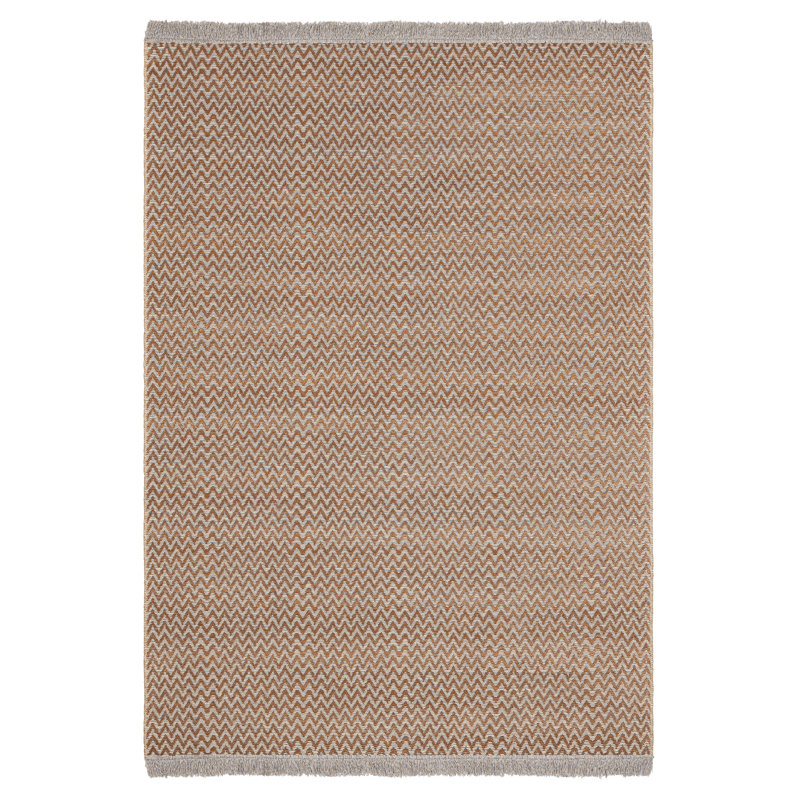 Tapis orange en jute / sisal Marqies, Rectangle 4 pi x 5 pi 11 po