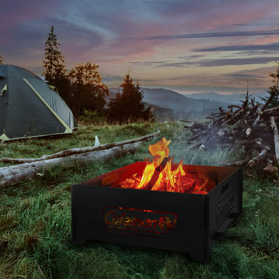 Black Stainless Steel Wood Burning Fire Pit