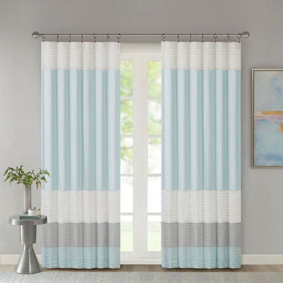 Polyoni Pintuck Curtain Panel(Only 1 Pc Panel)