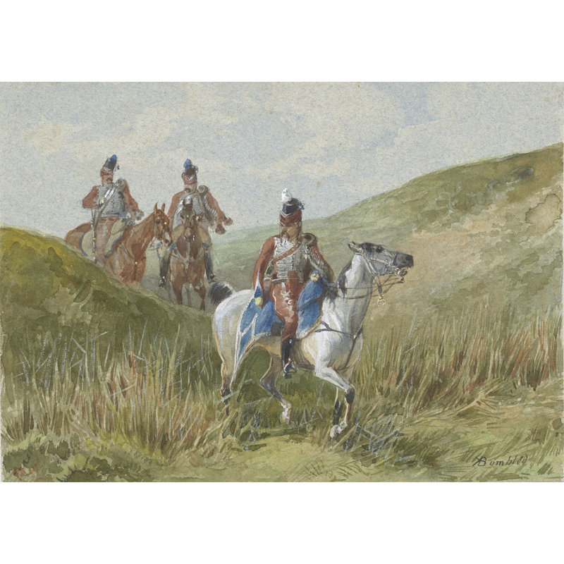 Drie Franse Huzaren (1886), 18" H x 24" W