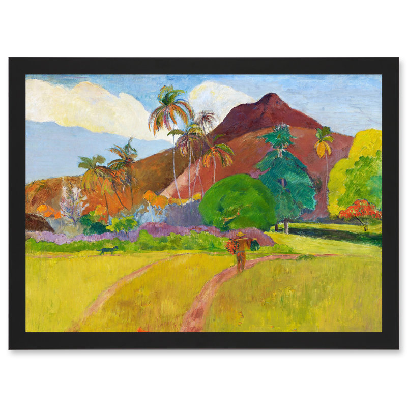 Tahitian Landscape - Single Picture Frame Painting on Canvas, 29.7cm H x 42cm W