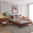 Finney Solid Wood Platform Bed without Headboard, Mid-Century Modern Bed Frame-902321310-903340242