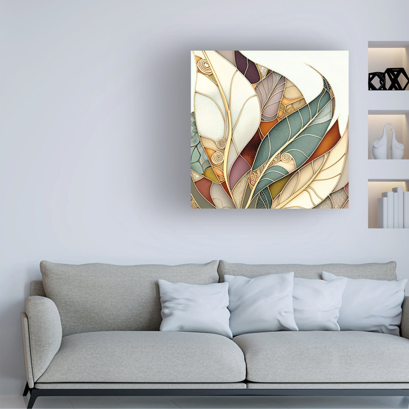 Art sur toile Sasha Fronds Nouveau I, H 24 po x l 24 po