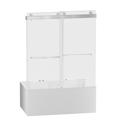 Soft Closing Brushed Nickel Frameless Style For Luxurious Bathroom Experience