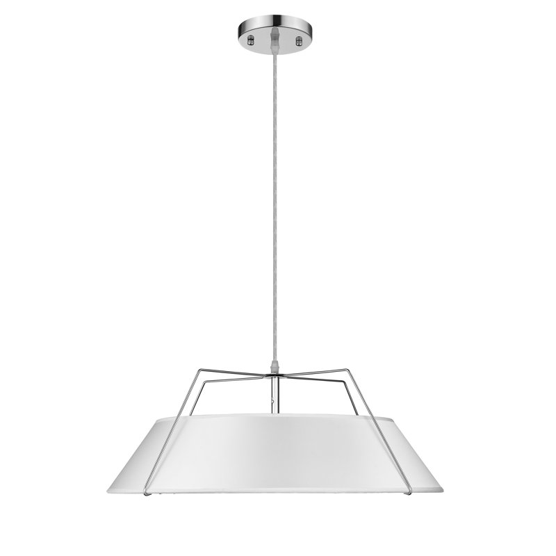 Lally 3 - Light Unique/Statement Pendant, Chrome, Frost White