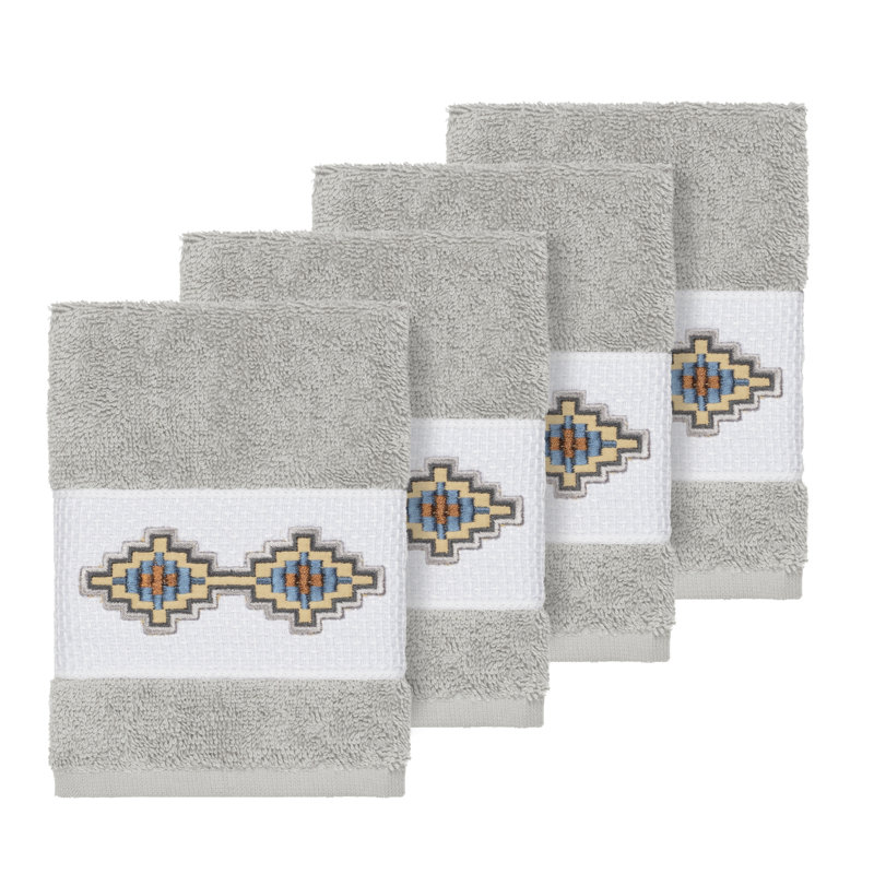 Gianna Turkish Cotton Washcloth, Light Gray
