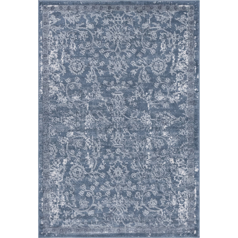 Charters Towers Oriental Blue Area Rug, Rectangle 4'1" x 6'1"