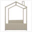 Lit en bois unique de style maisonnette pour le plaisir des enfants, un sommeil confortable et un jeu imaginatif