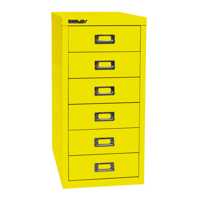 29er 27.9cm Wide 6 -Drawer File Cabinet, Yellow