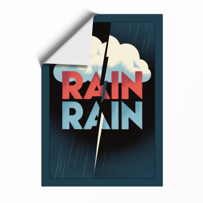 Rain Modern - Framed Print, A1 - 84.1 x 59.4 cm, Unframed
