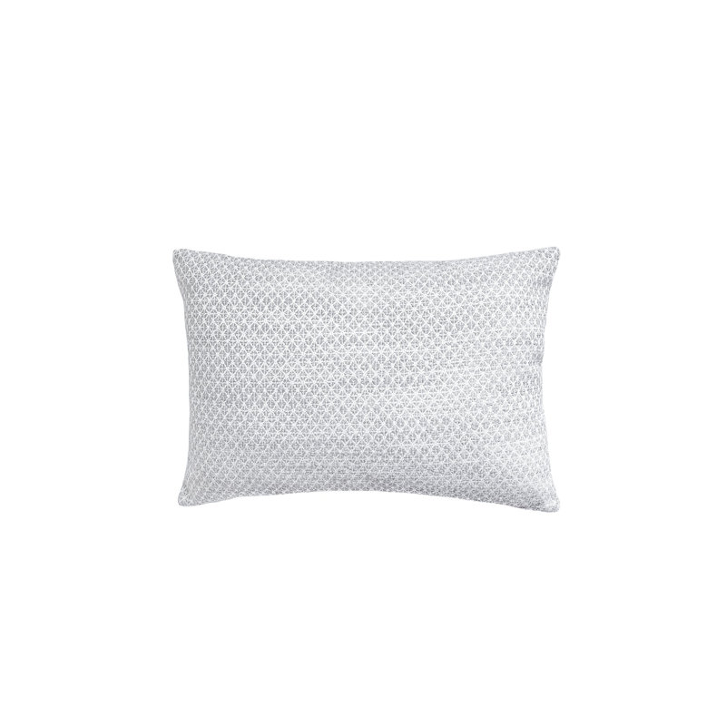 Gray Acrylic Rectangular Outdoor Lumbar Pillow