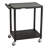 2-Shelf Plastic Mobile Utility AV Cart with Casters