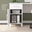 Bureau de bureau 54 "avec tiroir et armoire Orkurga, bureau d'ordinateur avec rangement, bois moderne, blanc-2088371719