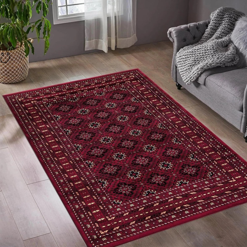 Rectangle Floral Flokati, Rectangle 80 x 150 cm