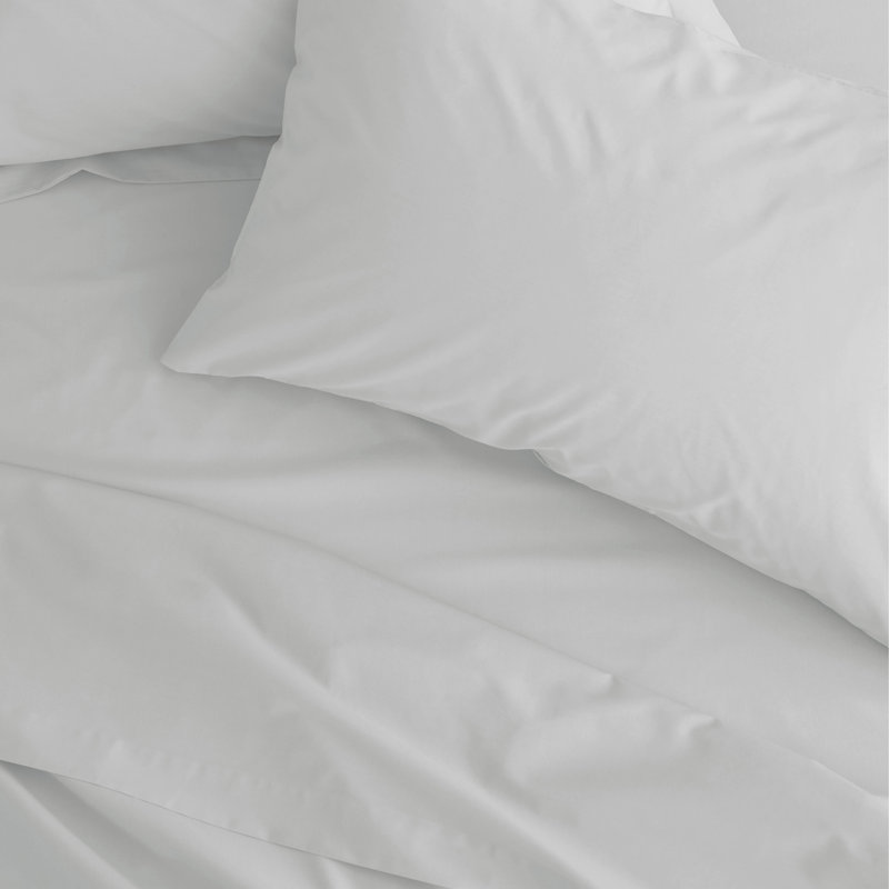Easy Iron Percale Fitted Sheet, Kingsize (5'), White
