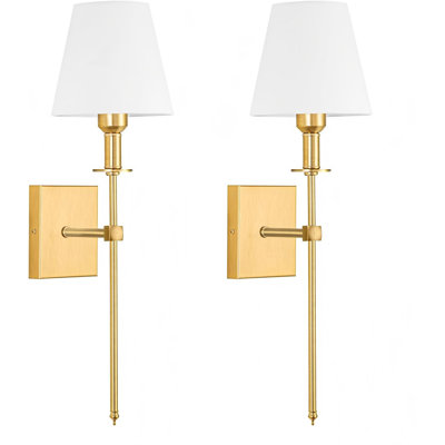 Rechargeable Battery Operated Wall Sconces, Set Of 2 With Wireless Remote - Dimmable Modern Cordless Wall Lights For Bedroom, Living Room, Hallway