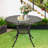 Nadal Round Metal Outdoor Bistro Table With Umbrella Hole , 41.3'' in. W 41.3'' in. D