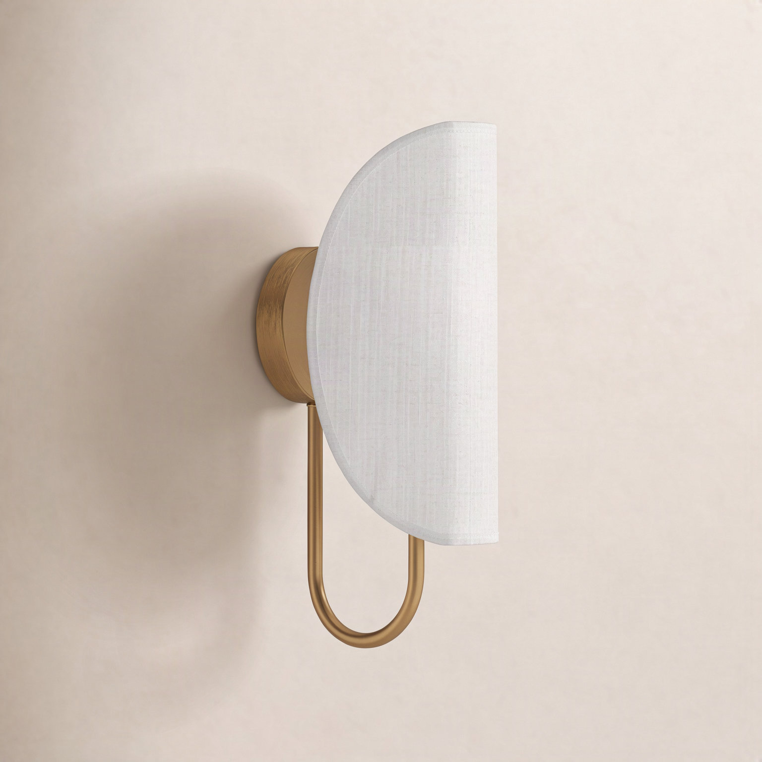 Calline Single Light Dimmable Armed Sconce, Aged Gold