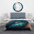 Female Lips With Black Lipstick Blue Diamonds - Modern Duvet Cover Set - Microfiber Polyester-66390604