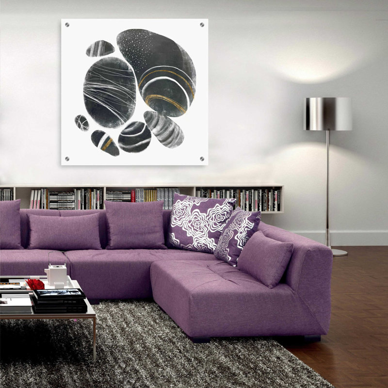 «Mineralize I» par Victoria Borges, art mural en verre acrylique, H 36 po x l 36 po x P 0,2 po