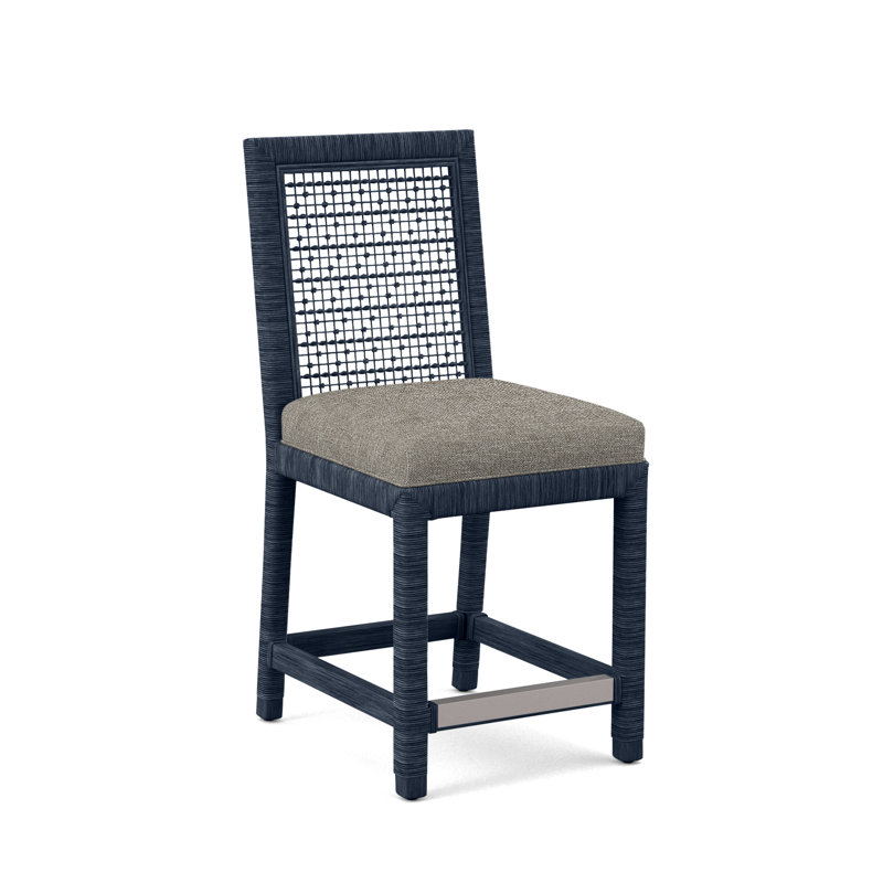 Tabouret de comptoir 24 po Scotia Glinda, Marine, Gris de base 0317-83