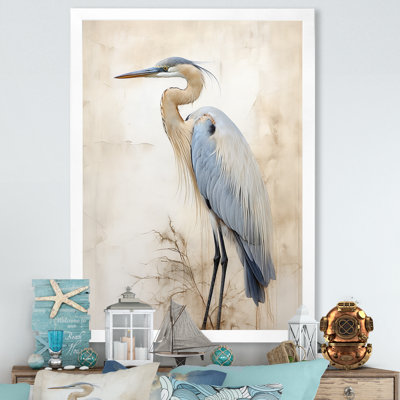 «Majestic Blue Heron Horizon II», art mural héron