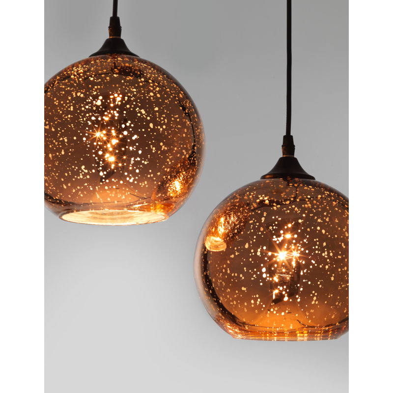 Blaze 3 - Light Copper/Black Cluster Pendant