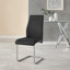Alezzo Modern High Gloss Extendable Dining Table Set with 6 Upholstered Faux Leather Dining Chairs-86712795