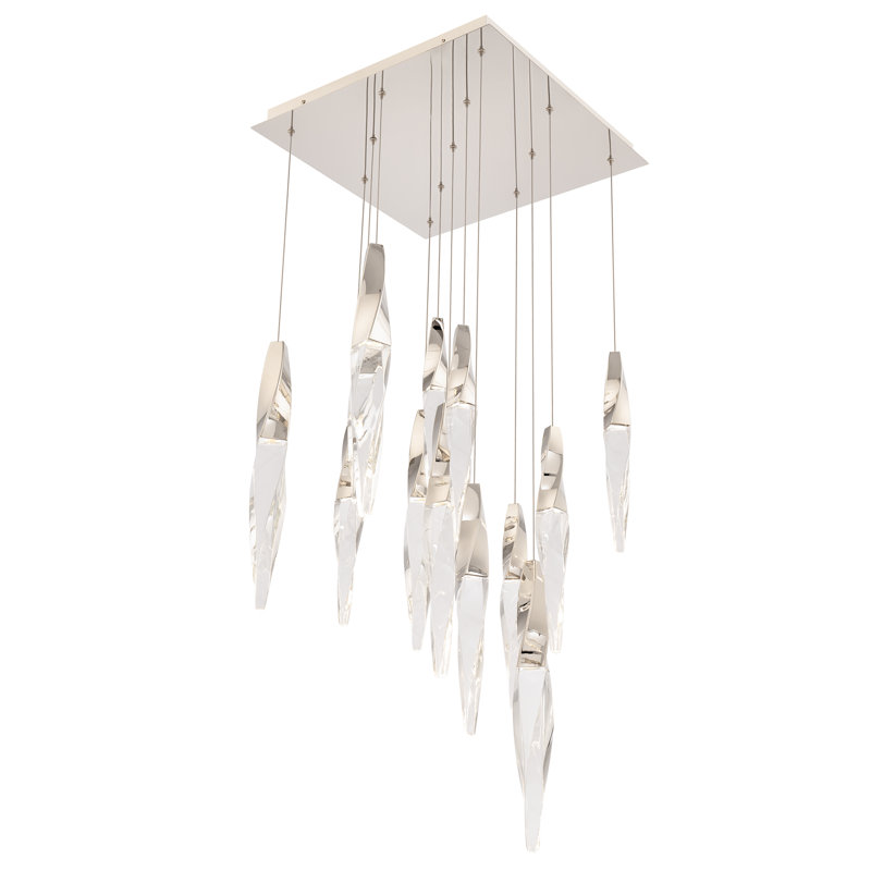 Kindjal 13 - Light LED Pendant, Polished Nickel