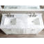 Covin 60'' Modern And Traditional Bathroom Double Sink Vanity Set With White Italian Carrara Marble Countertop & Backsplash, Fully Assembled-117300966-117300965