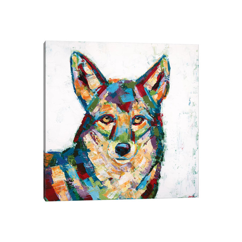 Coyote- White by Jennifer Seeley - Wrapped Canvas Gallery-Wrapped Canvas Giclée, 66.04 cm H x 66.04 cm W x 1.91 cm D