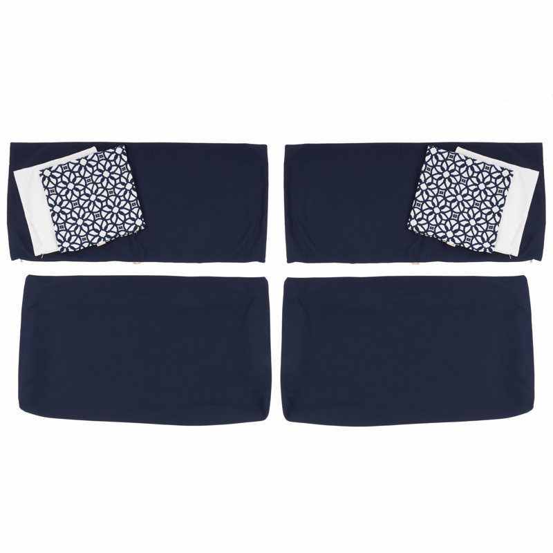 Housse de coussin d'extérieur pour canapé Sunbrella, Toile bleu marine Sunbrella®, L 25 po x P 5 po