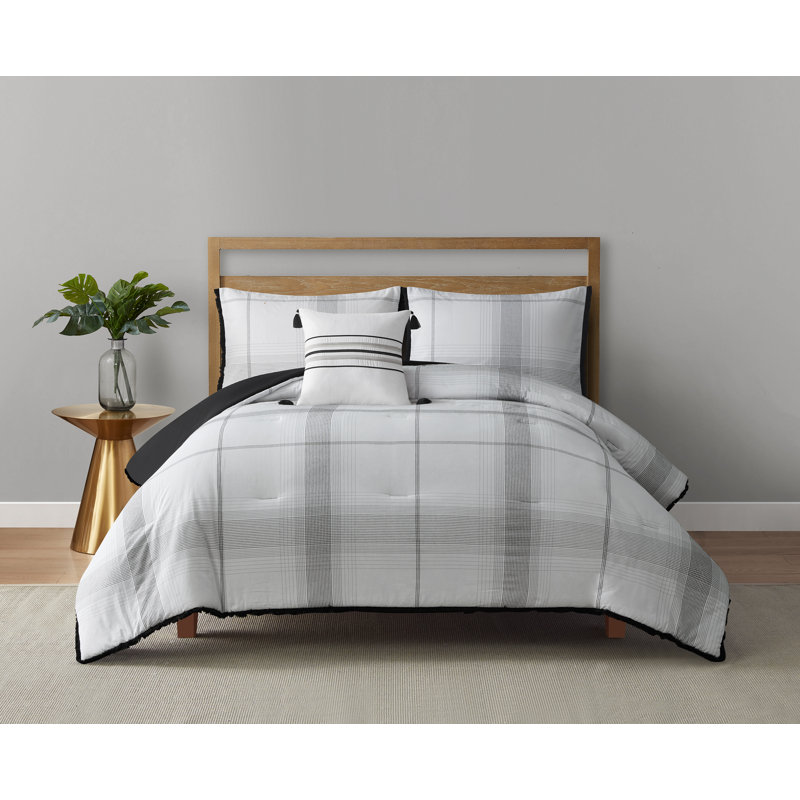 Ensemble d'édredon réversible 4 pièces Hannah, Édredon grand et 3 pièces supplémentaires