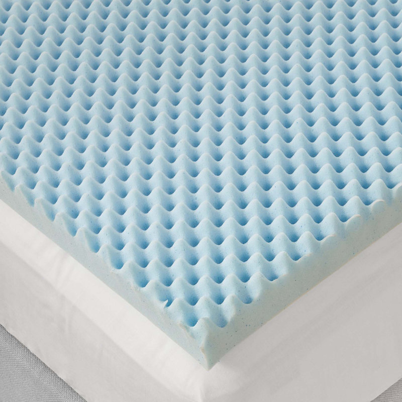 Surmatelas réversible toutes saisons hypoallergénique bleu rafraîchissant, Très grand californien, 3"