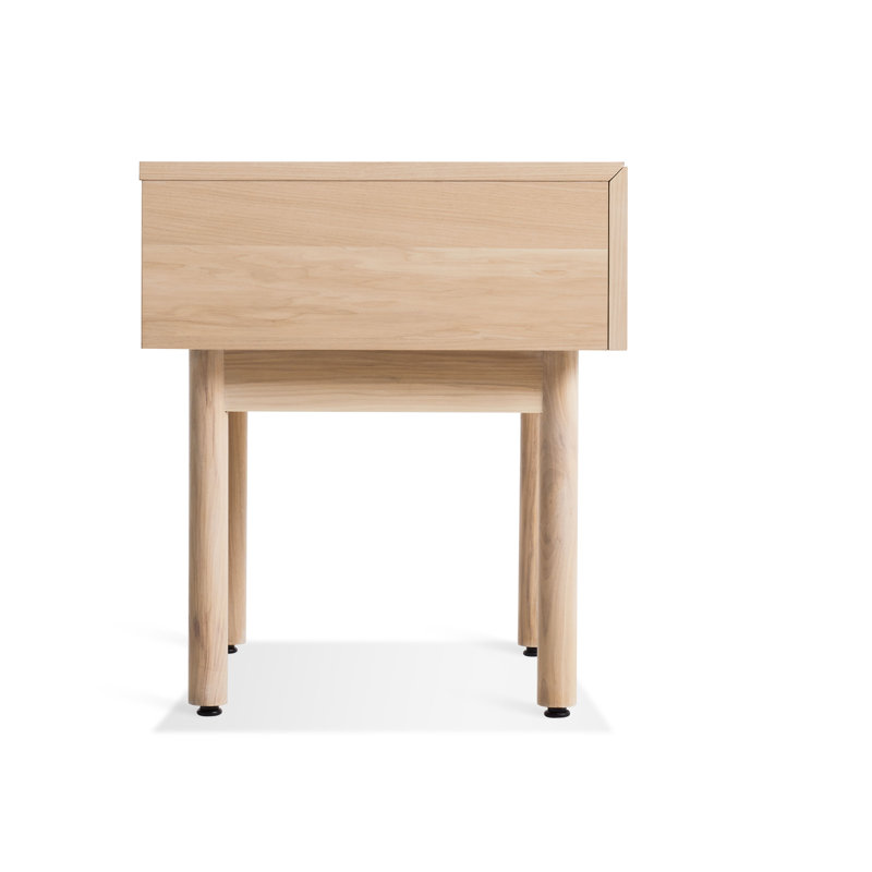 Shale 1 - Drawer Solid Wood Nightstand, Hickory